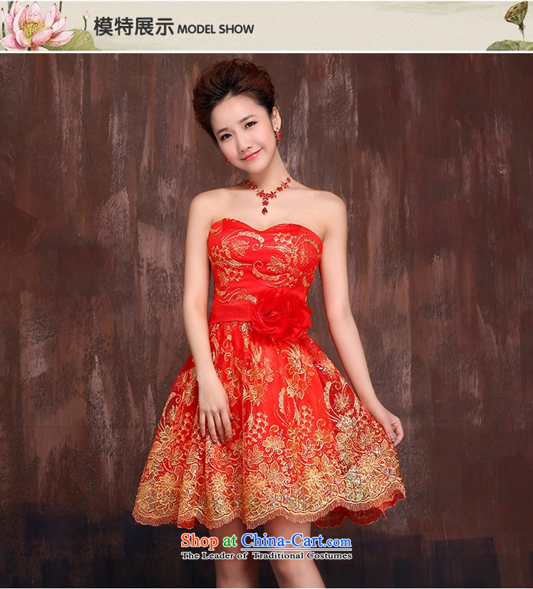Ho full Chamber wedding dress red bride bows services 2015 Summer new bridesmaid dinner dress short in a small red dress M pictures, prices, brand platters! The elections are supplied in the national character of distribution, so action, buy now enjoy more preferential! As soon as possible.