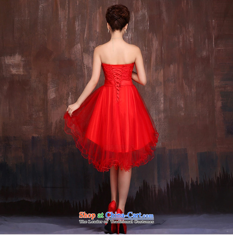 The bride front stub long after serving red 2015 followed the spring and summer months new wedding dress bridesmaid Sau San tie evening RED M picture, prices, brand platters! The elections are supplied in the national character of distribution, so action, buy now enjoy more preferential! As soon as possible.