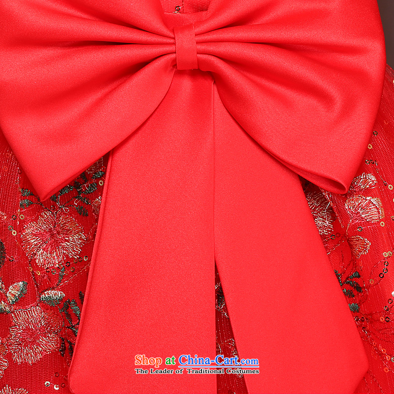 Ho full Chamber marriages of bows services red spring and autumn 2015 new dress Lace Embroidery Bow Tie Female Red XL, Ho full Chamber , , , shopping on the Internet