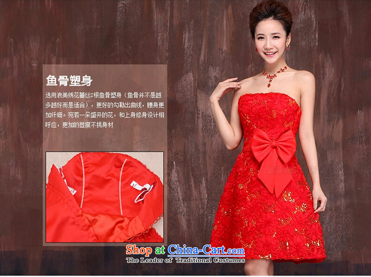 Wedding dresses in spring and autumn 2015 new marriages red short) bows services embroidery lace strap dress red XL Photo, prices, brand platters! The elections are supplied in the national character of distribution, so action, buy now enjoy more preferential! As soon as possible.