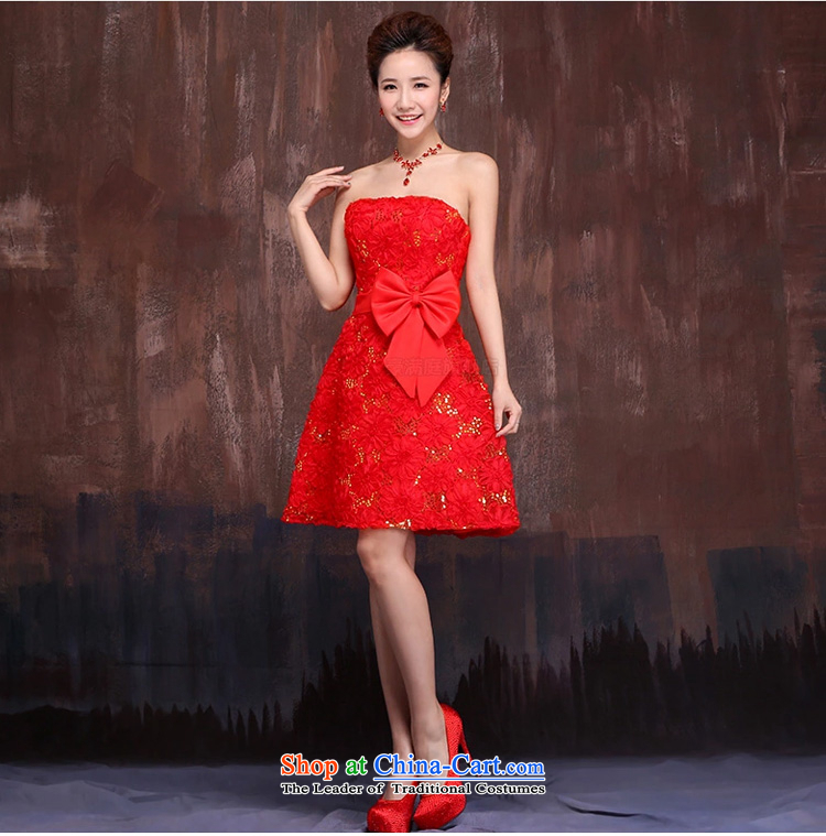 Wedding dresses in spring and autumn 2015 new marriages red short) bows services embroidery lace strap dress red XL Photo, prices, brand platters! The elections are supplied in the national character of distribution, so action, buy now enjoy more preferential! As soon as possible.