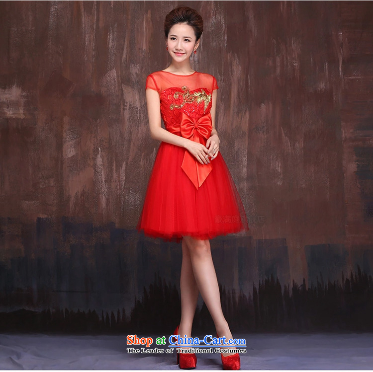 Red short of marriages bows Services 2015 Spring/Summer New Kim embroidered Bong-engraving shoulders qipao gown RED M picture, prices, brand platters! The elections are supplied in the national character of distribution, so action, buy now enjoy more preferential! As soon as possible.