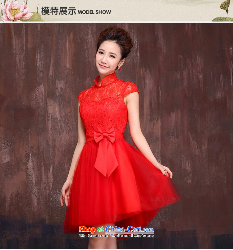 Red short of marriages bows Services 2015 Spring/Summer new lace flowers dress qipao Bow Tie RED M picture, prices, brand platters! The elections are supplied in the national character of distribution, so action, buy now enjoy more preferential! As soon as possible.