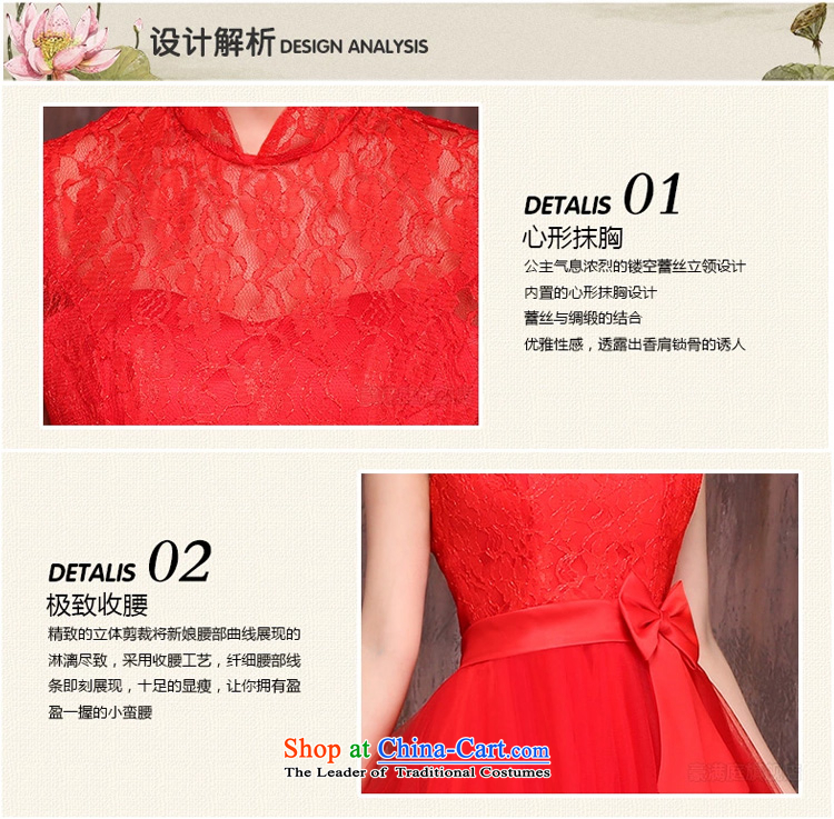 Red short of marriages bows Services 2015 Spring/Summer new lace flowers dress qipao Bow Tie RED M picture, prices, brand platters! The elections are supplied in the national character of distribution, so action, buy now enjoy more preferential! As soon as possible.
