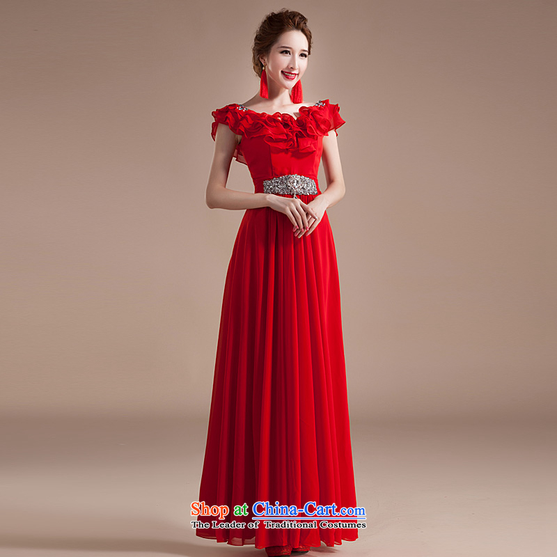 Ho Man new chamber spring and fall 2015 Korean billowy flounces larger female Red Snow woven dresses long gown red XL, Kennedy annual full Chamber , , , shopping on the Internet