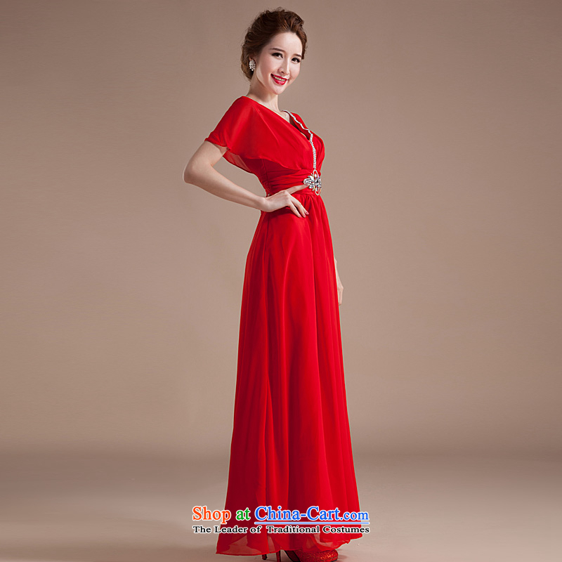 Ho full Chamber marriages bridesmaid bows service kit, disposable long annual red dress late autumn and winter 2015 New Red S Ho full Chamber , , , shopping on the Internet