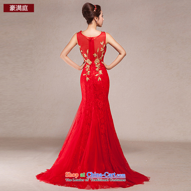 Evening dress new bows services 2015 annual spring dress shoulders Sau San crowsfoot marriages long gown tail XL, Ho full Chamber , , , shopping on the Internet