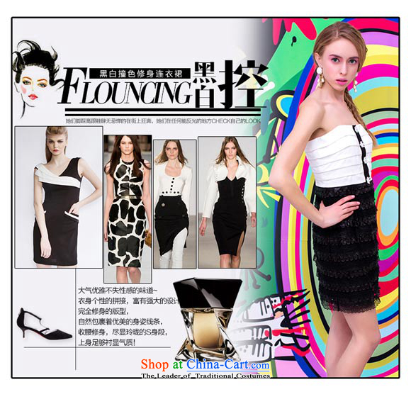 Yi Ge lire aristocratic ladies black and white color wrapped chest package knocked and Sau San video lace dresses thin dresses white 61003 S picture, prices, brand platters! The elections are supplied in the national character of distribution, so action, buy now enjoy more preferential! As soon as possible.
