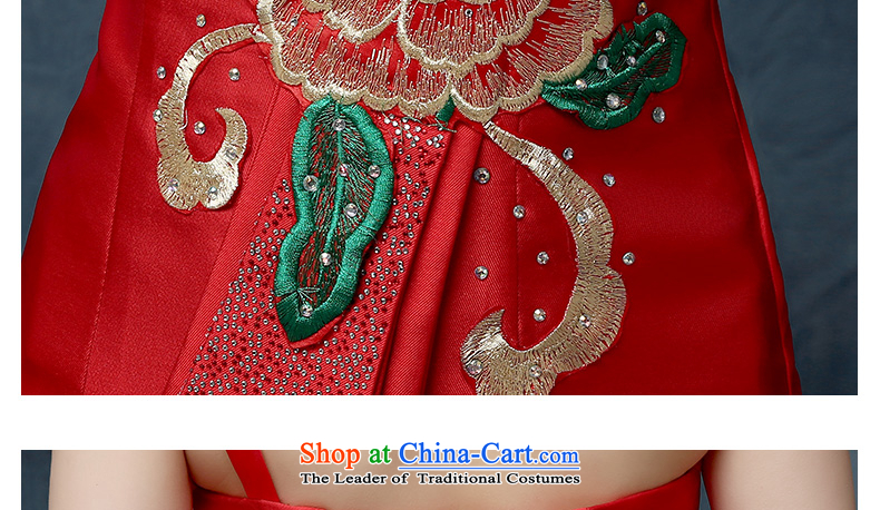 According to Lin Sha 2015 new shoulder embroidery dress China wind crowsfoot bows services will preside over the high-end toasting champagne evening dress uniform China wind speech are Code Red Picture, prices, brand platters! The elections are supplied in the national character of distribution, so action, buy now enjoy more preferential! As soon as possible.
