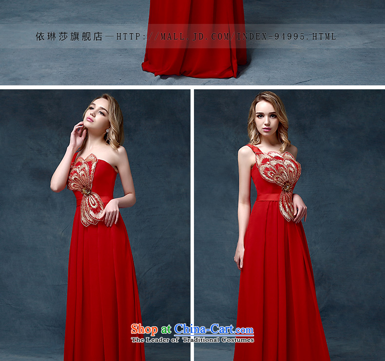 Large red dress code Madame Sau San wedding banquet moderators click shoulder evening dresses long bows services spring and summer red L picture, prices, brand platters! The elections are supplied in the national character of distribution, so action, buy now enjoy more preferential! As soon as possible.