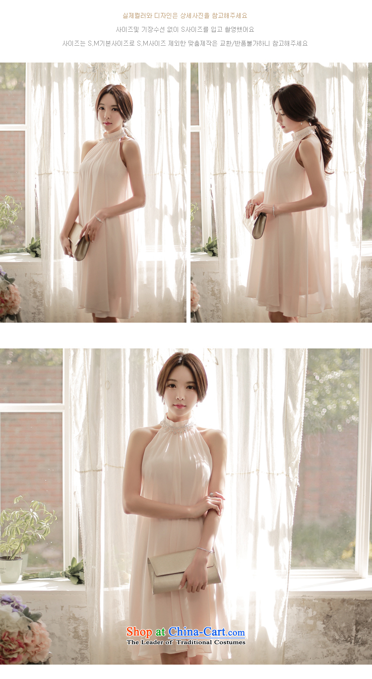 The Korea Economic, Dili version 2015 Summer new dresses larger diamond round-neck collar A loose sleeveless chiffon in long dresses, school pink XL Photo, prices, brand platters! The elections are supplied in the national character of distribution, so action, buy now enjoy more preferential! As soon as possible.