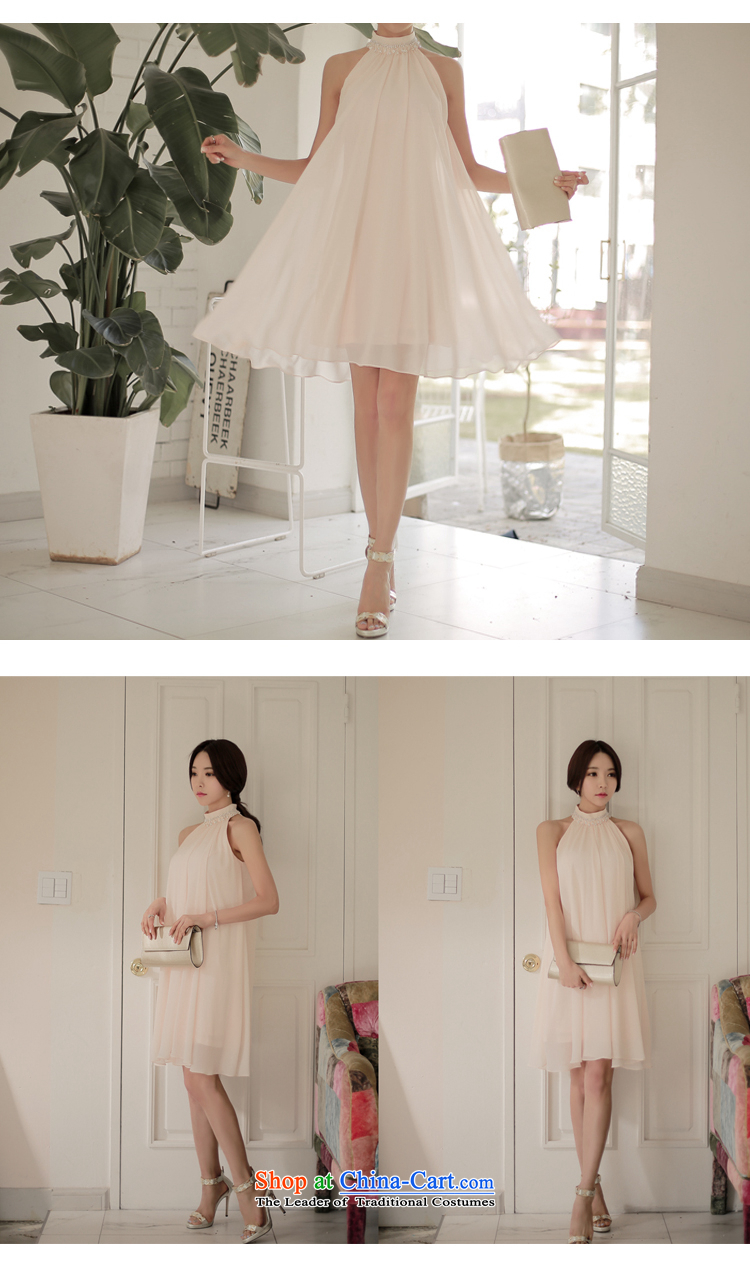 The Korea Economic, Dili version 2015 Summer new dresses larger diamond round-neck collar A loose sleeveless chiffon in long dresses, school pink XL Photo, prices, brand platters! The elections are supplied in the national character of distribution, so action, buy now enjoy more preferential! As soon as possible.