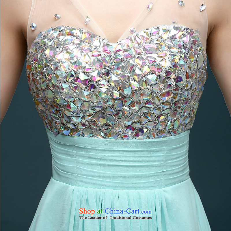 The first white dress into about 2015 new dresses long bride bows bridesmaid service service banquet annual dance evening dress blue , L, white first into about shopping on the Internet has been pressed.