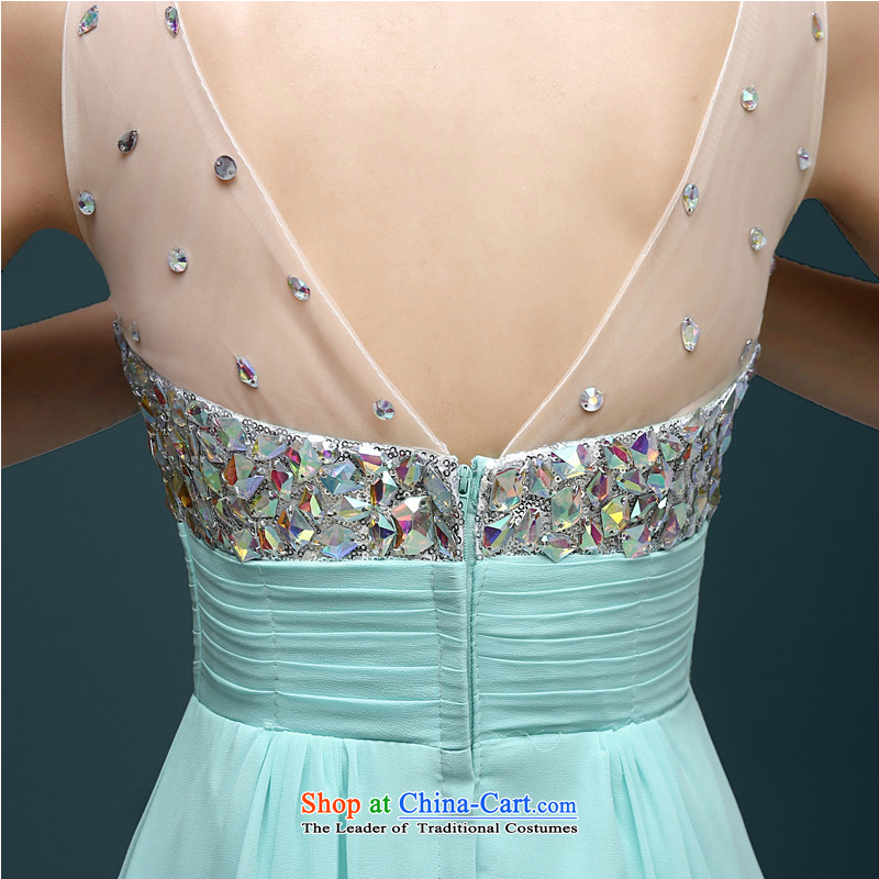 The first white dress into about 2015 new dresses long bride bows bridesmaid service service banquet annual dance evening dress blue , L, white first into about shopping on the Internet has been pressed.