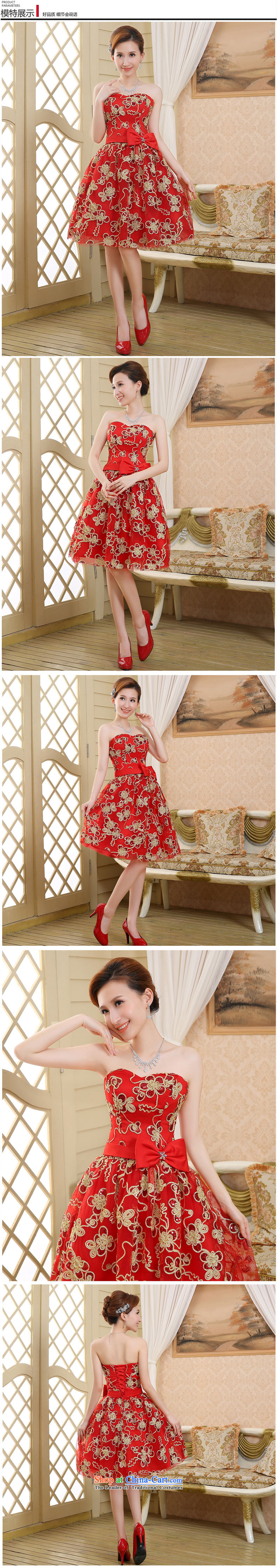 The new 2015 Spring/Summer small dress skirt bridesmaid mission under the auspices of marriage dress performances banquet and chest evening dress short, Red XL Photo, prices, brand platters! The elections are supplied in the national character of distribution, so action, buy now enjoy more preferential! As soon as possible.