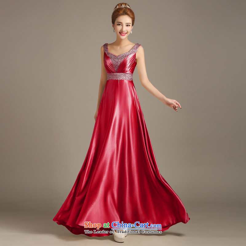 The first white into about evening dresses Summer 2015 new marriages banquet bows services shoulders moderator evening dresses long red , L, white first in into about shopping on the Internet has been pressed.