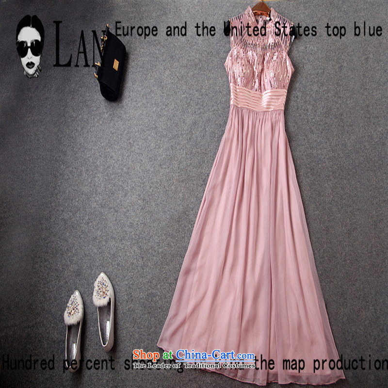 According to the EIA *2015 rain blue spring and summer new western style Heavy Industry positioning on chip Sau San long embroidery of dress dresses T2885 large red 4, in accordance with the EIA rain blue , , , shopping on the Internet