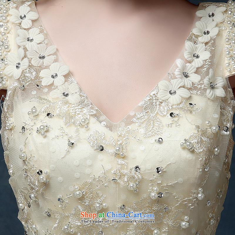 According to Lin Sha 2015 new marriages bows dress long bridesmaid service long skirt dresses champagne color dress champagne color M, in accordance with RIM , , , lisa shopping on the Internet
