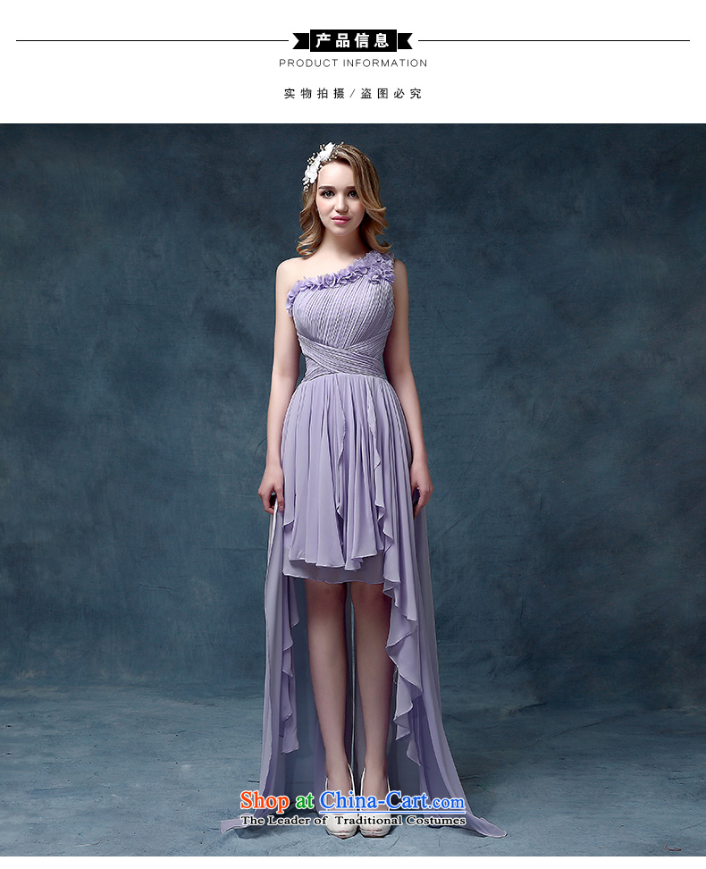 According to Lin Sha evening dresses 2015 Spring stylish marriages bows service, Ms. Mary Magdalene chest after short summer gown purple L picture, prices, brand platters! The elections are supplied in the national character of distribution, so action, buy now enjoy more preferential! As soon as possible.