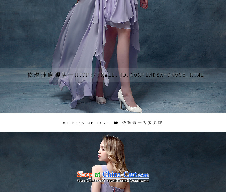 According to Lin Sha evening dresses 2015 Spring stylish marriages bows service, Ms. Mary Magdalene chest after short summer gown purple L picture, prices, brand platters! The elections are supplied in the national character of distribution, so action, buy now enjoy more preferential! As soon as possible.