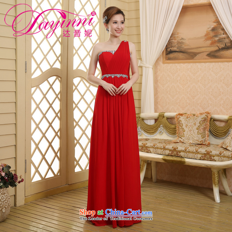 2015 new bride dress bows services shoulder evening dresses long under the auspices of the Chorus will Sau San Red?S