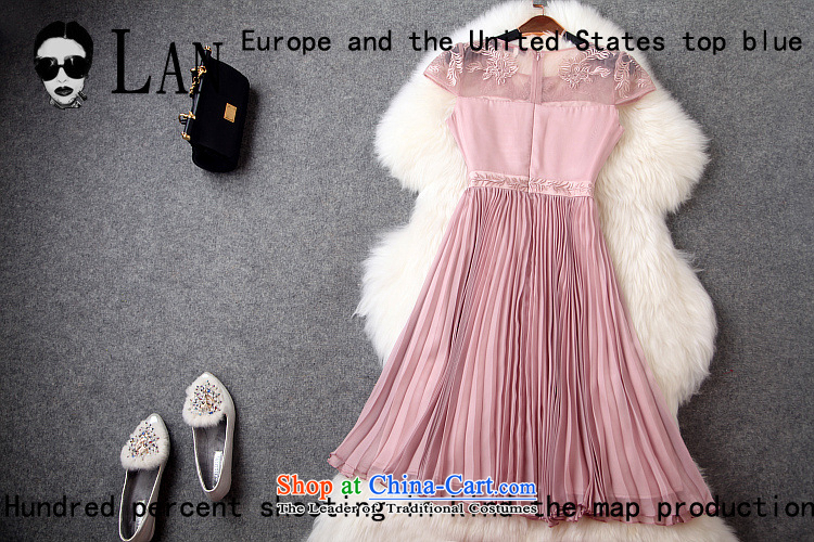 Blue rain dieyi *2015 spring and summer new western style heavy industry like Susy Nagle Pearl set under the Sau San dress dresses T2881 pink 6 pictures, prices, brand platters! The elections are supplied in the national character of distribution, so action, buy now enjoy more preferential! As soon as possible.