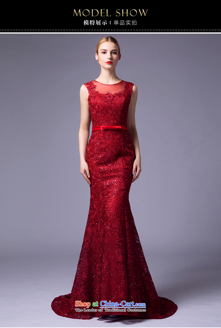 There is a garden land flower wedding dresses 2015 new marriages bows service banquet evening dresses moderator will round-neck collar lace crowsfoot wine red tailored picture, prices, brand platters! The elections are supplied in the national character of distribution, so action, buy now enjoy more preferential! As soon as possible.