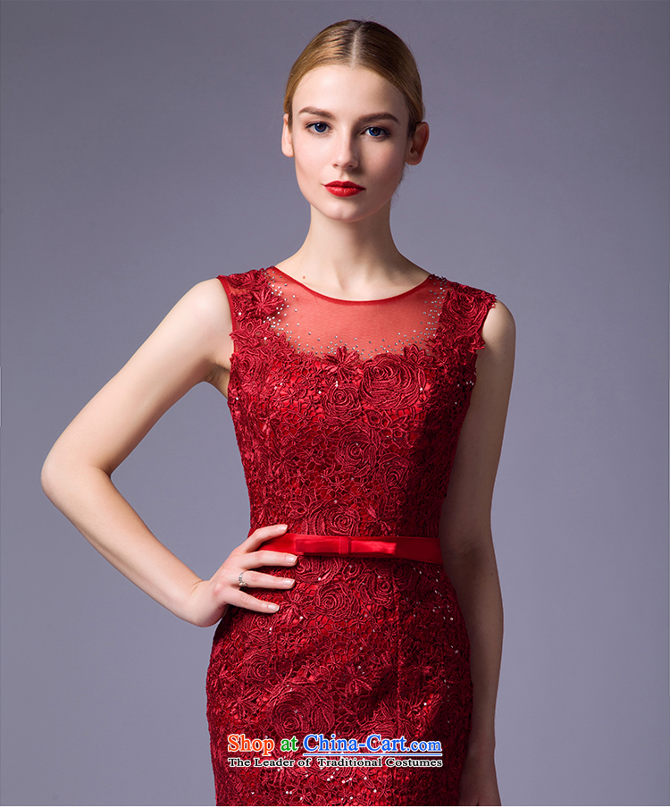 There is a garden land flower wedding dresses 2015 new marriages bows service banquet evening dresses moderator will round-neck collar lace crowsfoot wine red tailored picture, prices, brand platters! The elections are supplied in the national character of distribution, so action, buy now enjoy more preferential! As soon as possible.