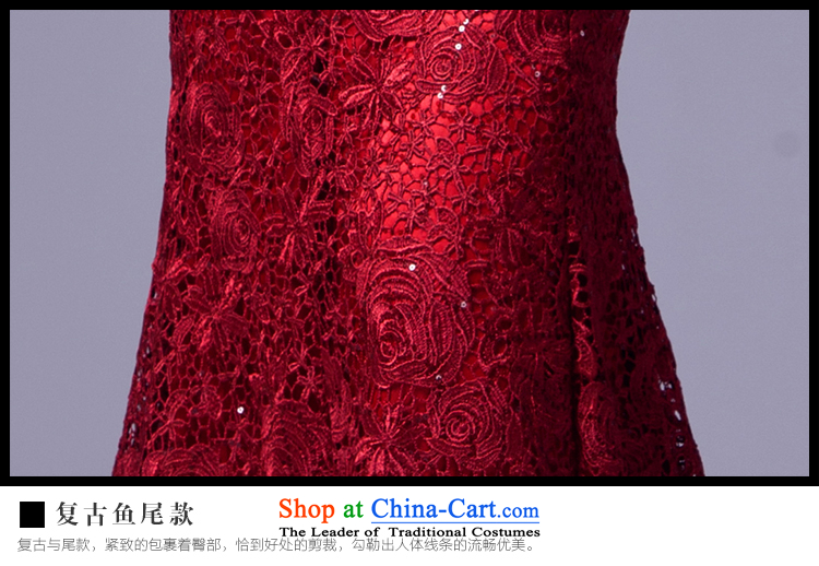 There is a garden land flower wedding dresses 2015 new marriages bows service banquet evening dresses moderator will round-neck collar lace crowsfoot wine red tailored picture, prices, brand platters! The elections are supplied in the national character of distribution, so action, buy now enjoy more preferential! As soon as possible.