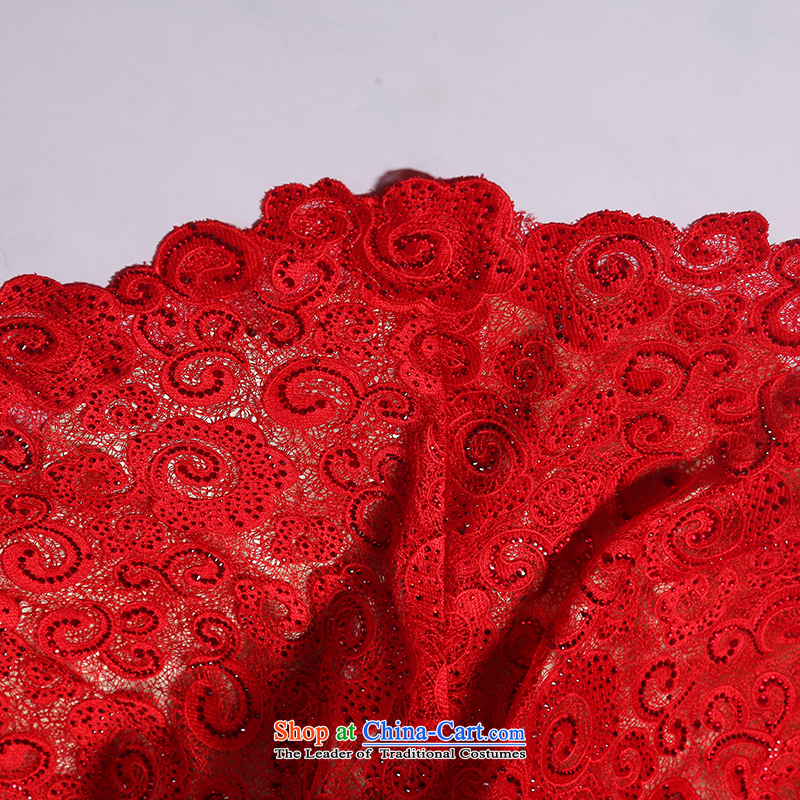 The hook is by no means new 2015 kiss bows service banquet dinner dress will preside over the shoulders, serving embroidery crowsfoot V-Neck red tailored, is set , , , shopping on the Internet