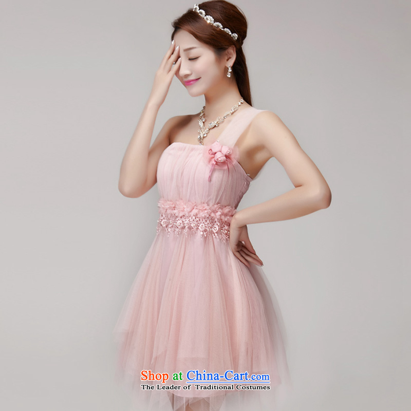 Yuk-W  2015 bridesmaid mission dress evening dress sister skirts banquet short of small dress 2477th pink M-yuk w , , , shopping on the Internet