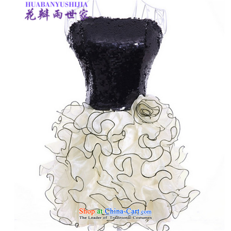 Saga  2015 summer rain petals anointed chest dresses female B11-1-0918-65 apricot are code