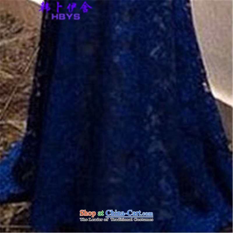 Won Bin Abdullah Esher  2015 Summer lace V-neck and sexy style mini skirts, BLUE XL, won the repatriation 512-B-808-35 ESHER (HANBOYISHE) , , , shopping on the Internet