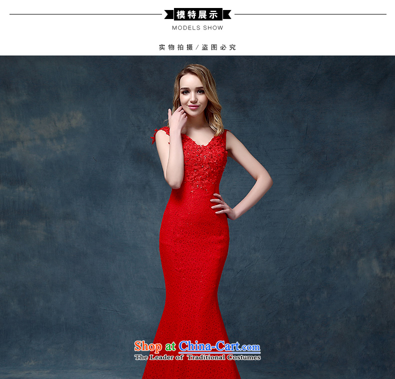 According to Lin Sa 2015 Spring/Summer new stylish marriages bows to shoulder a crowsfoot video thin crowsfoot evening dresses female RED M picture, prices, brand platters! The elections are supplied in the national character of distribution, so action, buy now enjoy more preferential! As soon as possible.