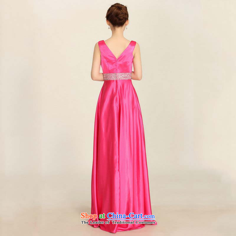 Dr Philip optimize new products for summer 2015 Long marriages bows dress shoulders nail pearl bridesmaid evening dress in RED M optimized ylf001 Philip Wong , , , shopping on the Internet