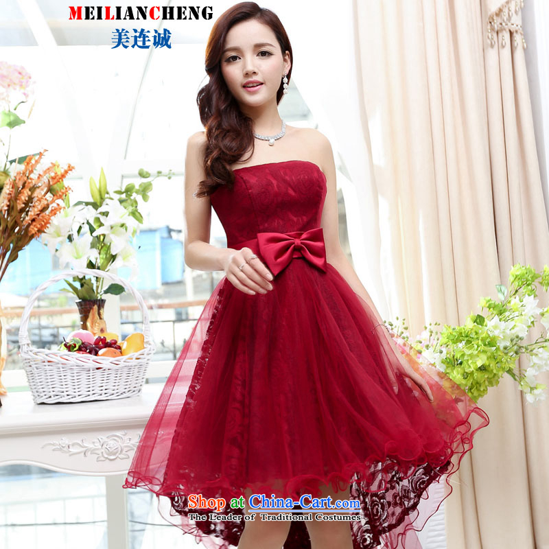 Mei Lin Shing 2015 new women's summer wrapped in the breast of long skirt sleeveless large-dress dresses apricot color M-cheon (BENQIAN This) , , , shopping on the Internet