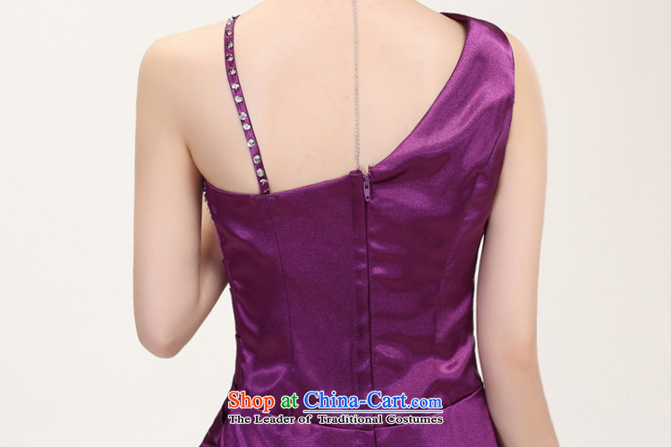 Dr Philip optimize new products for summer 2015 bride long marriage dinner evening dresses shoulder bows services Beveled Shoulder evening dress ylf003 purple L picture, prices, brand platters! The elections are supplied in the national character of distribution, so action, buy now enjoy more preferential! As soon as possible.
