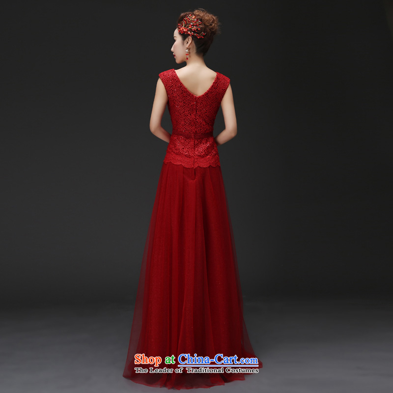 However Service Bridal Fashion 2015 New Red Dress long Sau San shoulders lace marriage evening dresses spring deep red made no refund is not replaced, Su-lan , , , shopping on the Internet
