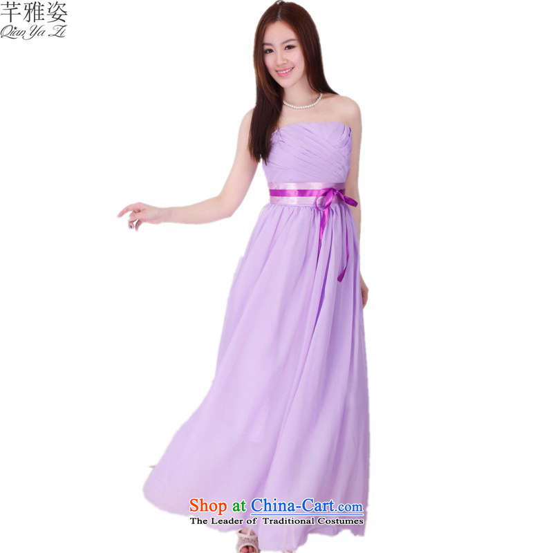 C.o.d. fourth quarter of small dress purple chiffon long skirt strap dresses, under the auspices of the annual show short skirt bridesmaid wedding dresses and sisters long skirt champagne color long, Hazel (QIANYAZI constitution) , , , shopping on the Internet