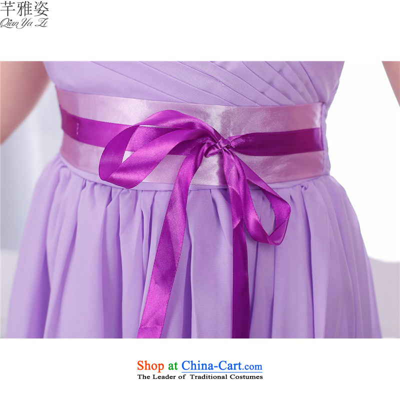 C.o.d. fourth quarter of small dress purple chiffon long skirt strap dresses, under the auspices of the annual show short skirt bridesmaid wedding dresses and sisters long skirt champagne color long, Hazel (QIANYAZI constitution) , , , shopping on the Internet