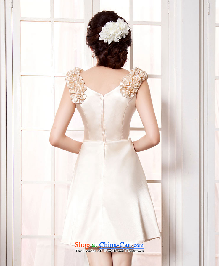 Millennium bride 2015 new shoulders flowers) does not rule short skirt as bridesmaid service mission sister stylish bon bon skirt small dress D1011 XL/22 champagne color pictures, prices, brand platters! The elections are supplied in the national character of distribution, so action, buy now enjoy more preferential! As soon as possible.