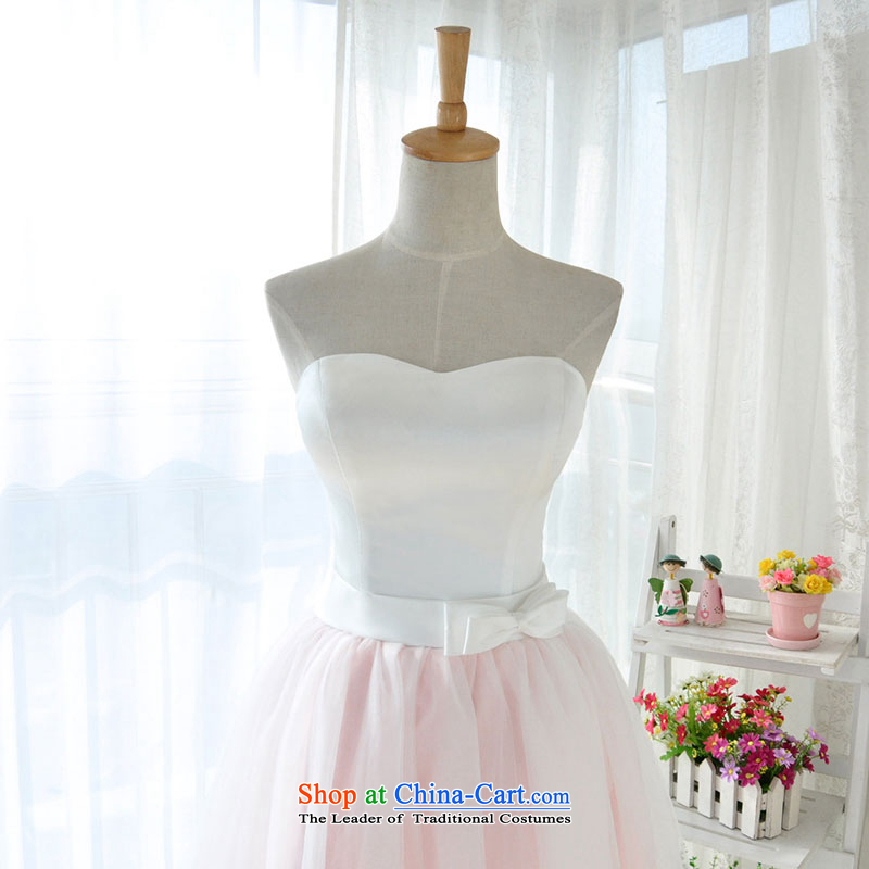 Millennium bride 2015 new minimalist wiping the chest short) bridesmaid services sister skirt hostess performances small dining dress D6007 white M/20, millennium bride shopping on the Internet has been pressed.