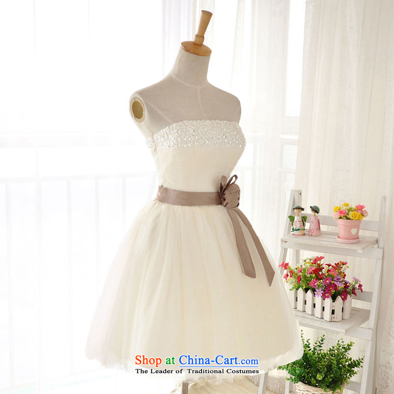 Millennium bride 2015 new champagne color short, wipe the chest bridesmaid small dress sister skirt a female dress D6002 performances banquet champagne color XL/22, millennium bride shopping on the Internet has been pressed.
