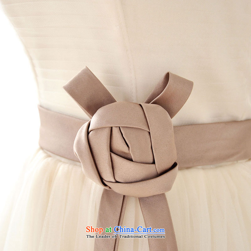 Millennium bride 2015 new champagne color short, wipe the chest bridesmaid small dress sister skirt a female dress D6002 performances banquet champagne color XL/22, millennium bride shopping on the Internet has been pressed.