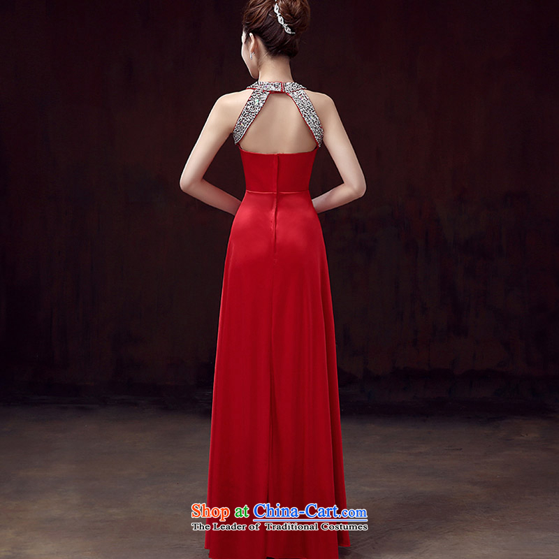 The bride bows services 2015 new beauty and long thin red dress Ms. Hin wedding banquet summer evening dress RED M Chengjia True Love , , , shopping on the Internet