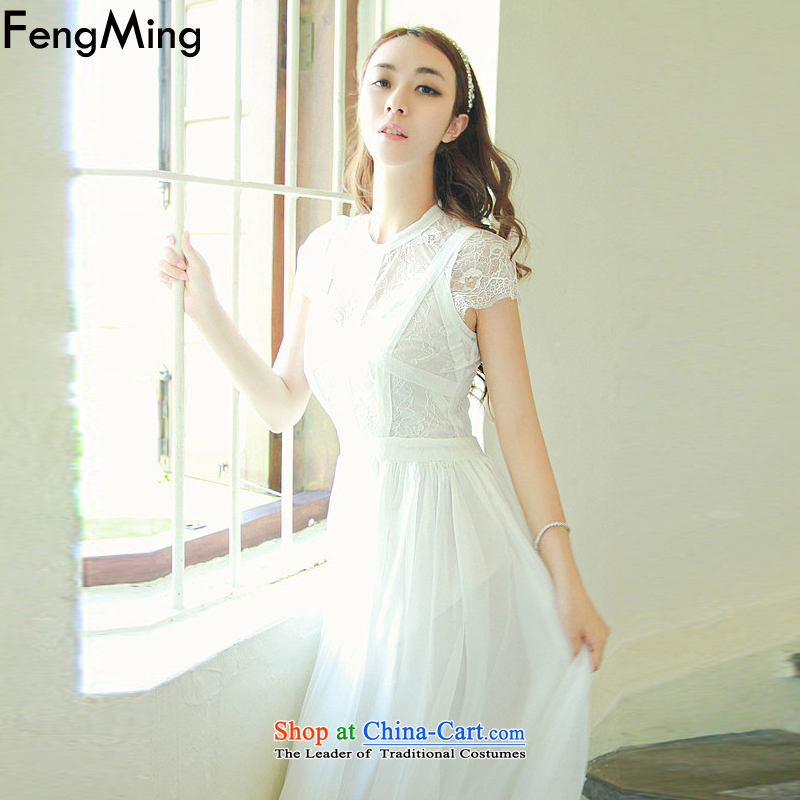 Hsbc Holdings plc Ming Mr Ronald Moonlight Serenade-soo 2015 lace engraving dress long skirt ultra-sin to drag the chiffon large white dresses , Fung Ming (fengming) , , , shopping on the Internet