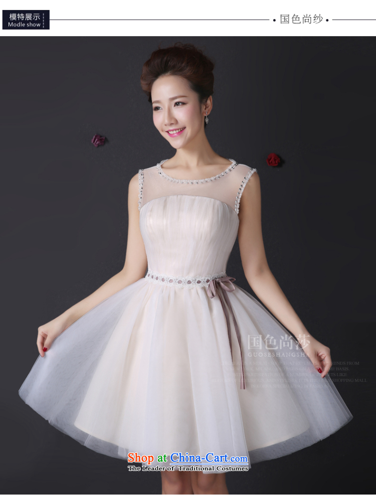 The color is sa 2015 autumn and winter bridesmaid dress with real-any pictures of short shoulders champagne color bridesmaid dress birthday party dress bon bon skirt moderator banquet at the champagne color pictures, L) short price, brand platters! The elections are supplied in the national character of distribution, so action, buy now enjoy more preferential! As soon as possible.
