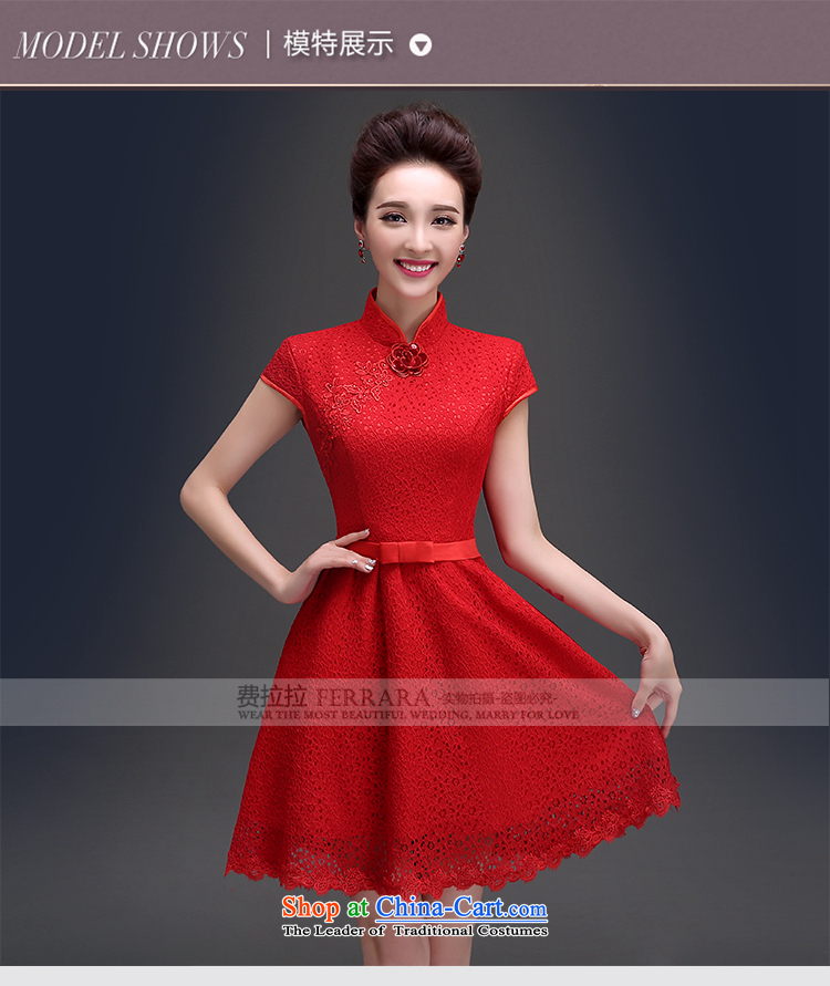 Ferrara in the summer of 2015, Sepia Chinese collar package shoulder lace short, bows to dress XL Photo, prices, brand platters! The elections are supplied in the national character of distribution, so action, buy now enjoy more preferential! As soon as possible.