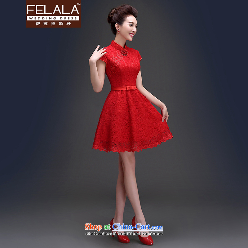 Ferrara in the summer of 2015, Sepia Chinese collar package shoulder lace short, bows to dress XL, Ferrara wedding (FELALA) , , , shopping on the Internet