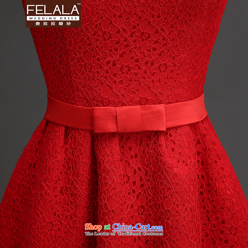Ferrara in the summer of 2015, Sepia Chinese collar package shoulder lace short, bows to dress XL, Ferrara wedding (FELALA) , , , shopping on the Internet